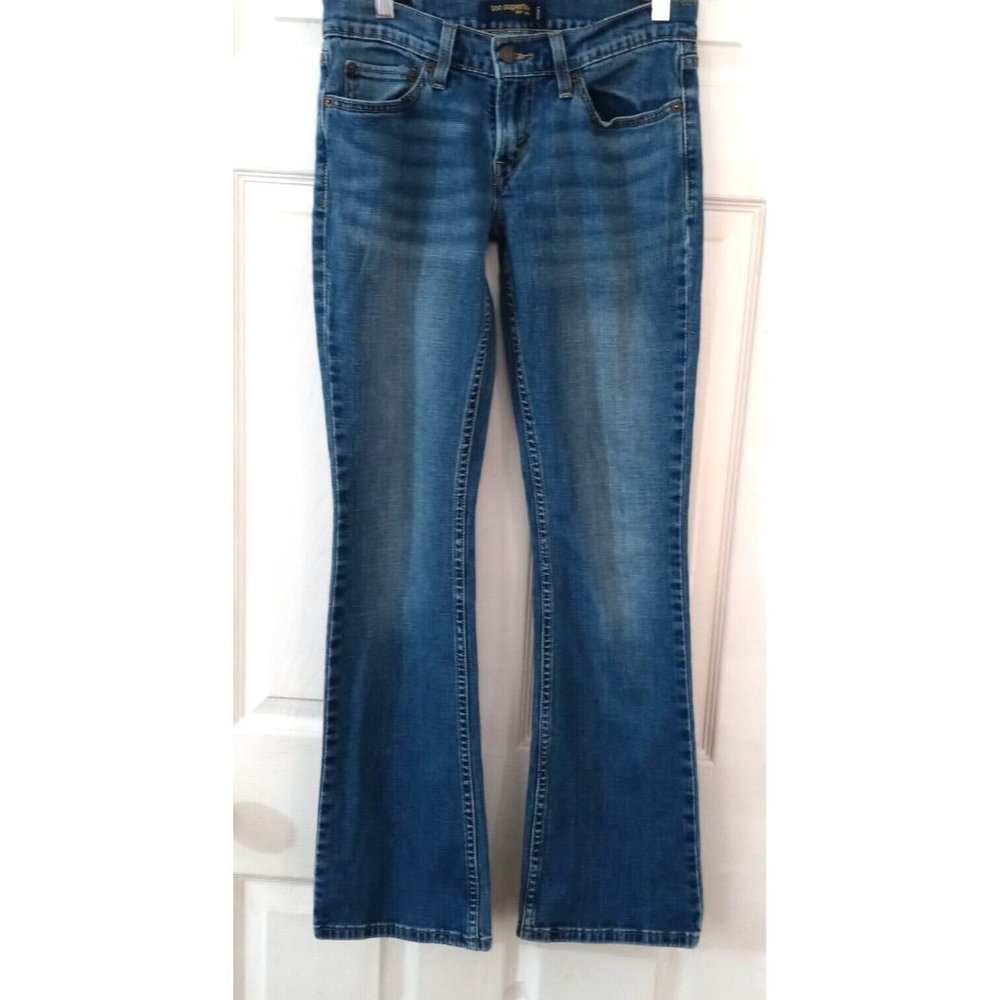 Levis 524 Too Superlow Sz 5 M Low Rise Blue Jeans Denim Bootcut Women's Juniors